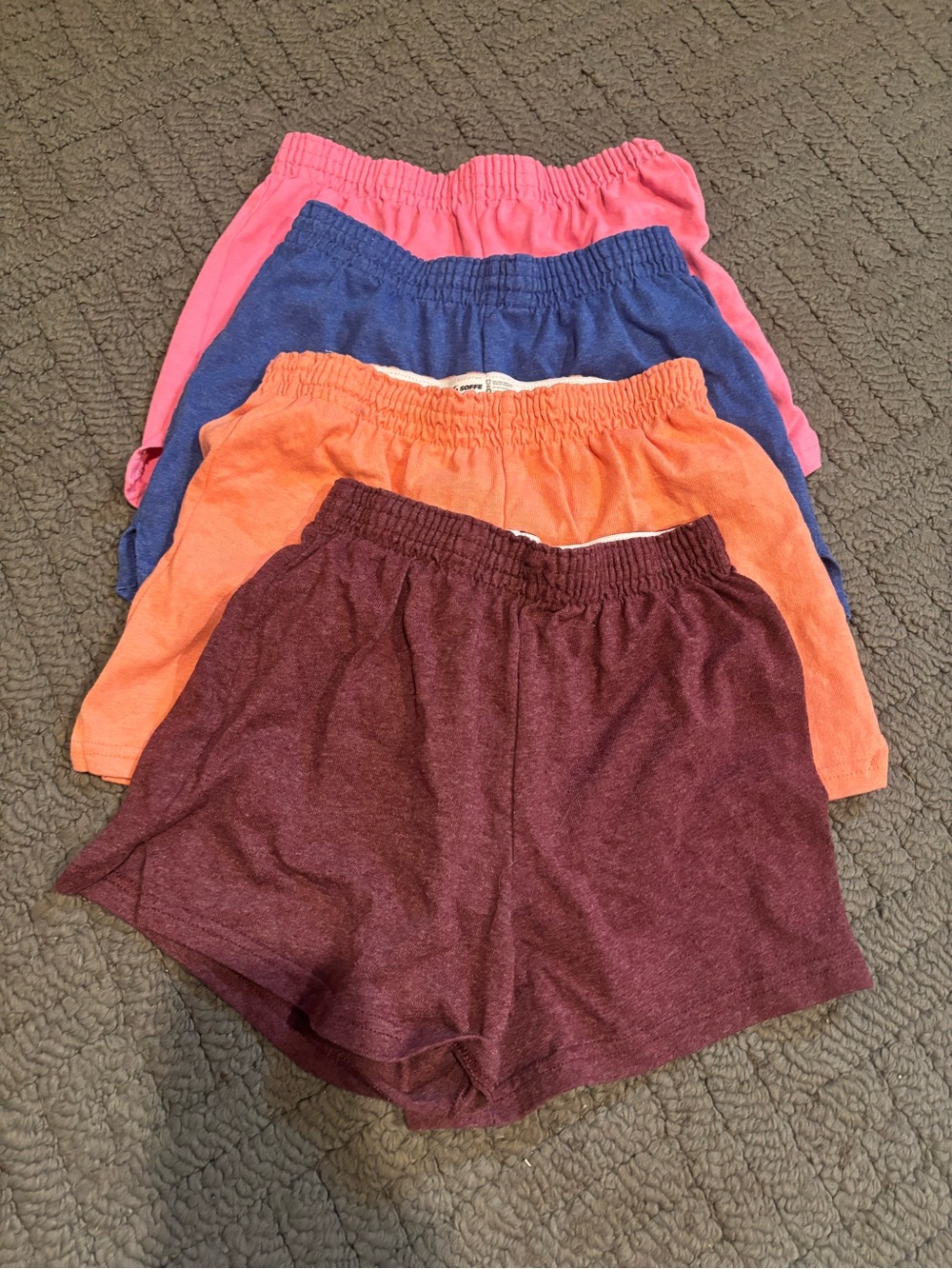 Soffe Women’s Athletic Shorts - Pink, Blue, Orange, Maroon